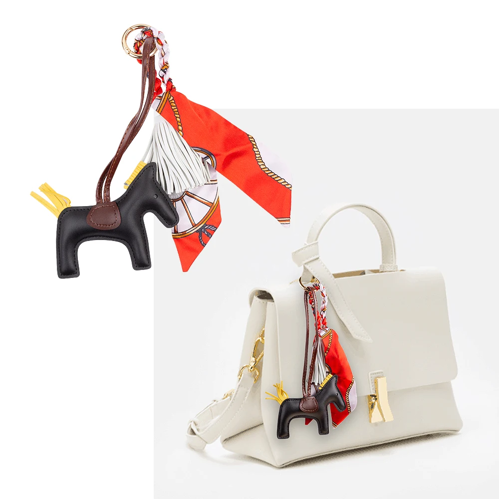 
New gift set silk scarf and key chain gift set for women Christmas gifts 