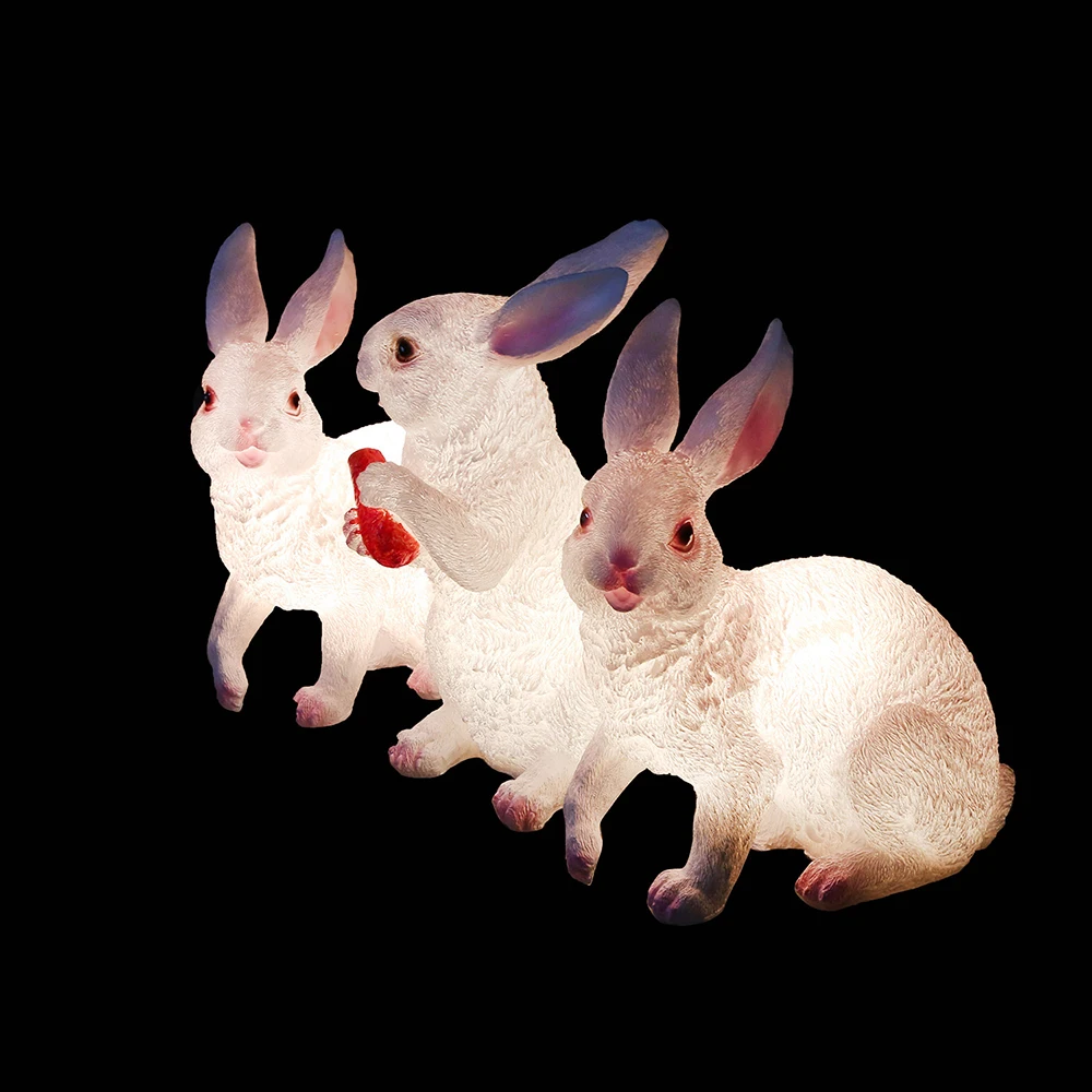 Factory direct led landscape Rabbit modeling lamp outdoor waterproof park lawn lamp led light Animal Rabbit FRP lamp Light