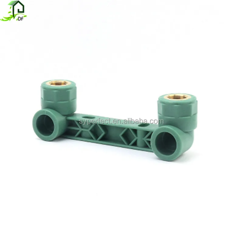 Hot and Cold Water Pipe accessories Green Elbow Pipe Swivel Joint Flange