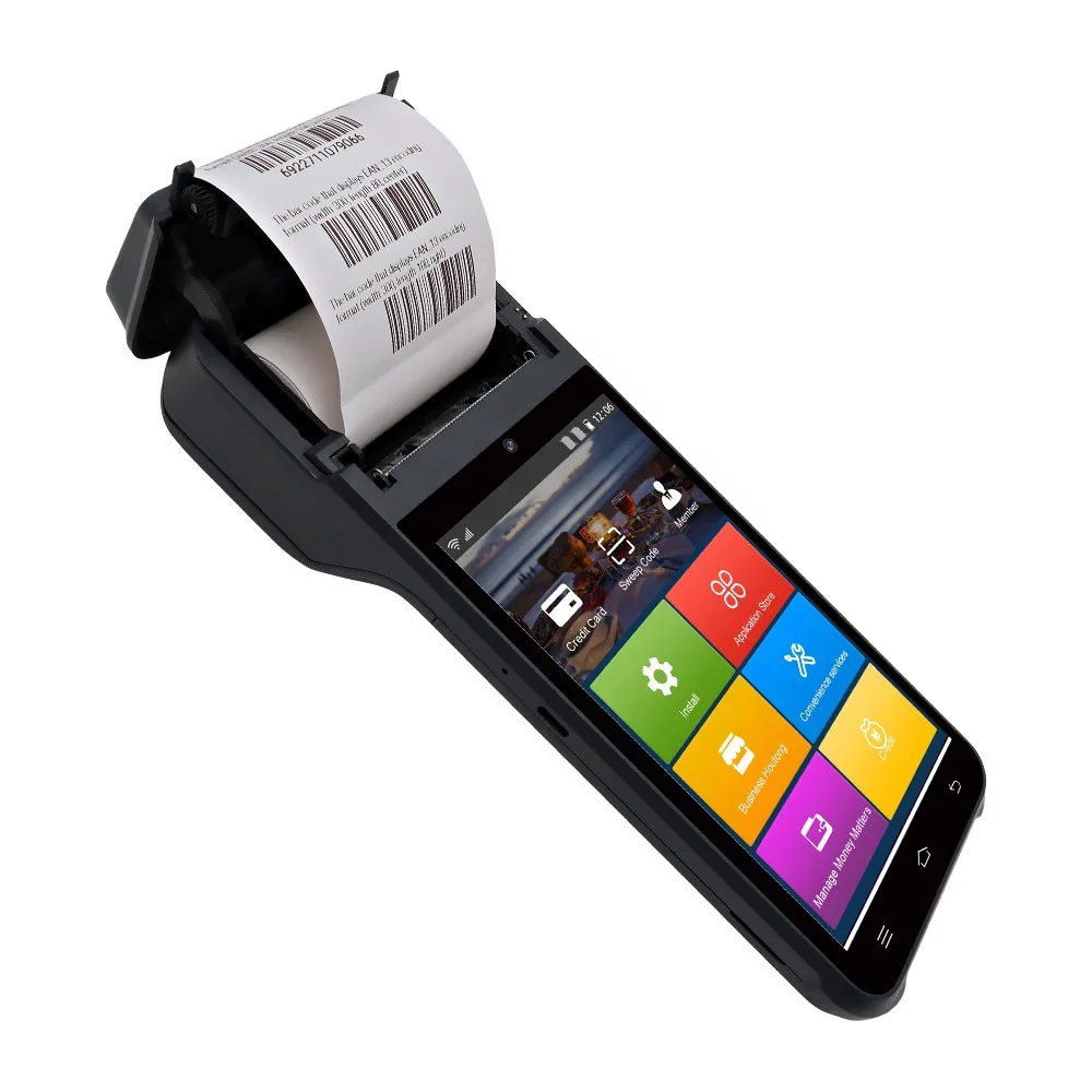 Z92 Deca Core High CPU 5.5inch Touch Screen Rugged Android POS Device with 3GB RAM 4G WIFI supported