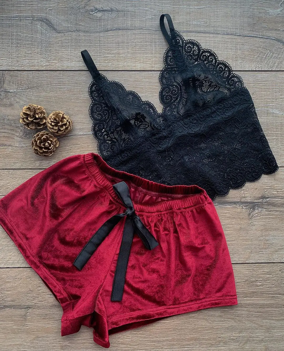 HY new arrival sexy solid color women satin pajamas erotic lace bra set sexy lingerie