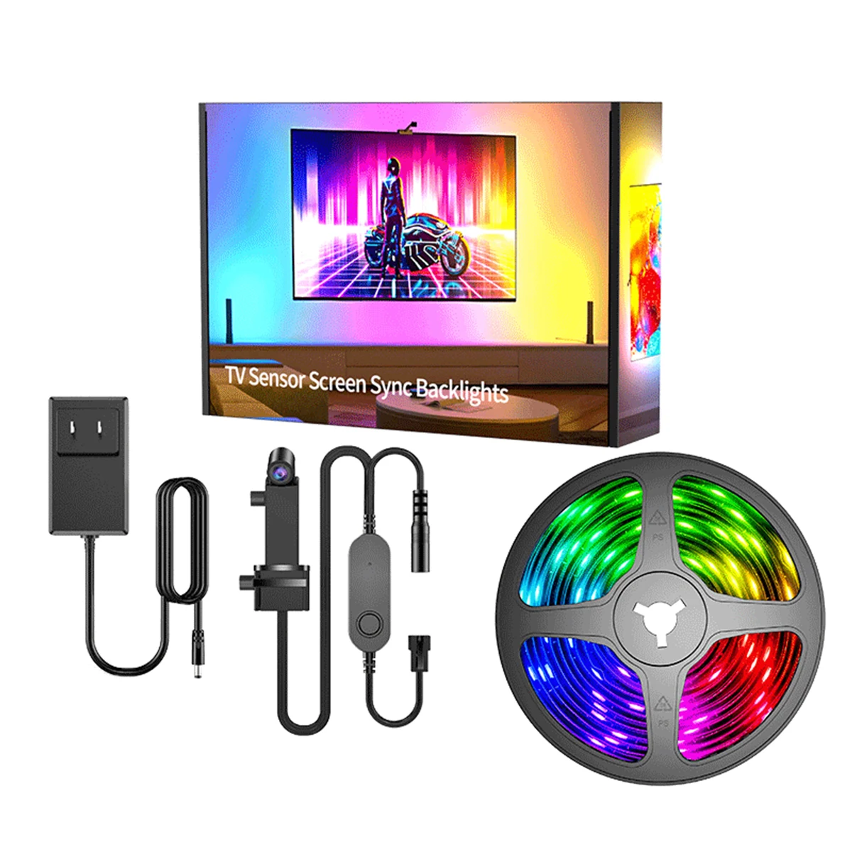 3.8m 12.5ft ROLL Alexa Google Home Ambient 55-65 inches Assistant Sync Smart App Wifi Immersion TV LED Backlights with Camera