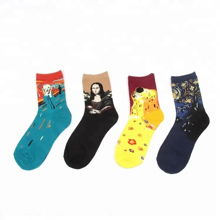 Оптовая продажа сумасшедших носков в стиле ретро для влюбленных для мужчин и женщин