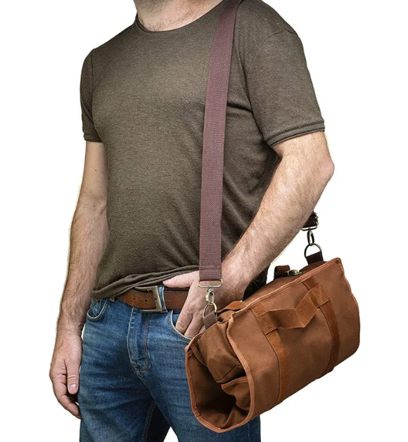 Heavy duty bartender kit stainless steel tool set rolling tote storage bar tools shaker for bartender kit pouch