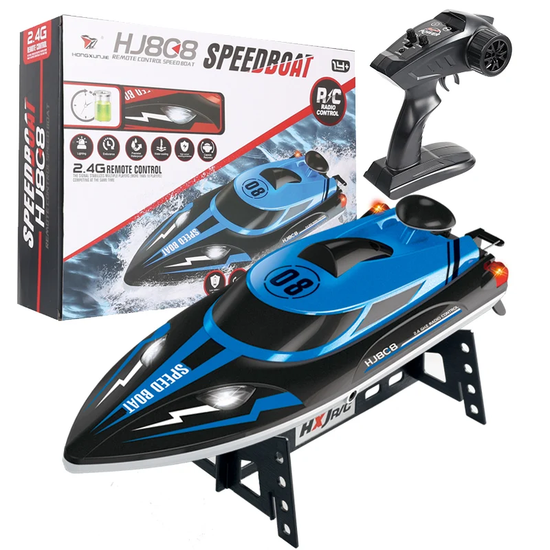 Hot Sell RC Boat HJ808 22KM/H Speedboat Athletic Navigation Self-turning Electric Racing Boat