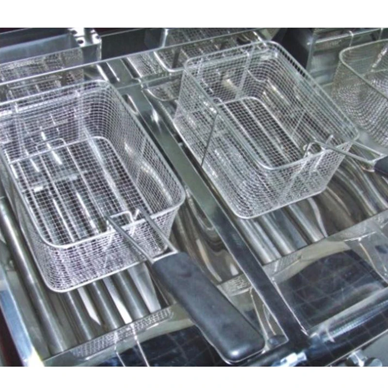 Commercial Fryer Double Stainless Steel Deep Tank Gas Deep Fryers  Potato Gas Desk Type Chips Fryer For Restaurant