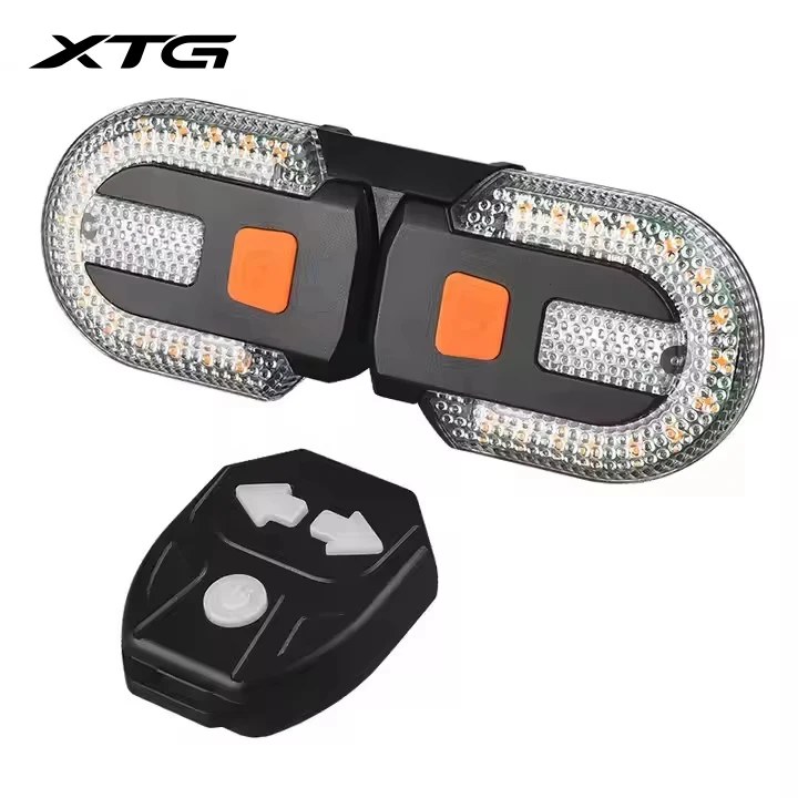 Xunting Night Cycling Remote Control Road Bike Tail Light Rechargeable LED Bicycle Turn Signal Light with Alarm