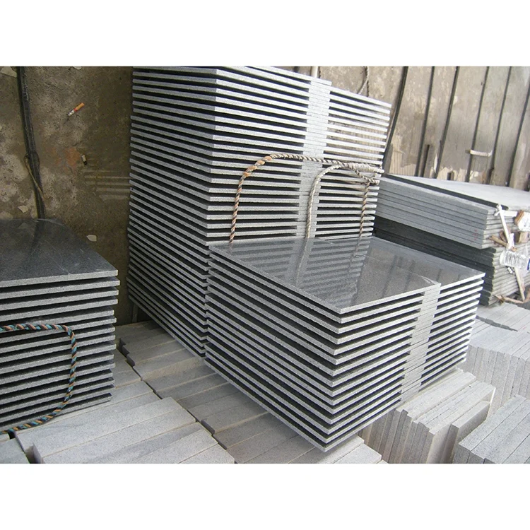 Wholesale Granite Top Flamed Floor Tiles Select Type G654 Sheet Paving Stone