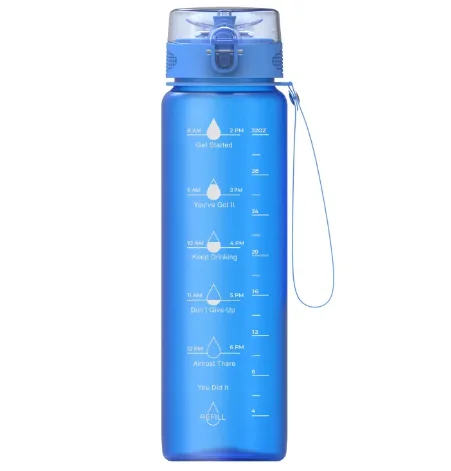 Factory Bulk Sports Outdoor Gym Portable Motivational Water Bottle with Time Mark