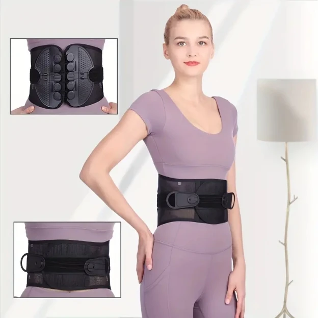 Kuer New hot sale double pull roller support breathable plastic waist fixed belt