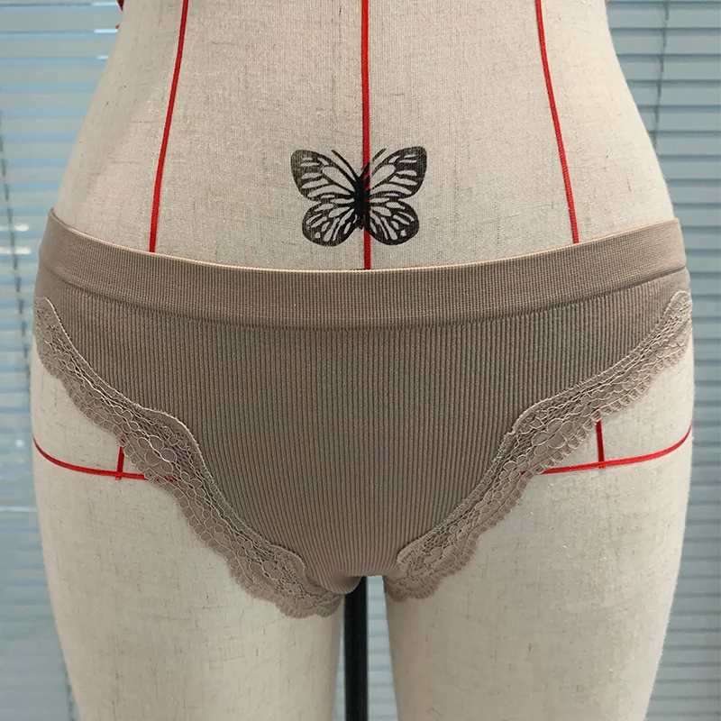 OEM Women sexy panty low waist Cotton crotch lace underwear