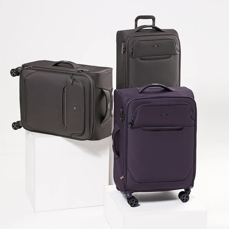 Goby Wholesale 20 24 28 Inch Soft Luggage Spinner Wheels 3 pcs Sets Suitcase Bags Trolley Luggage scooter
