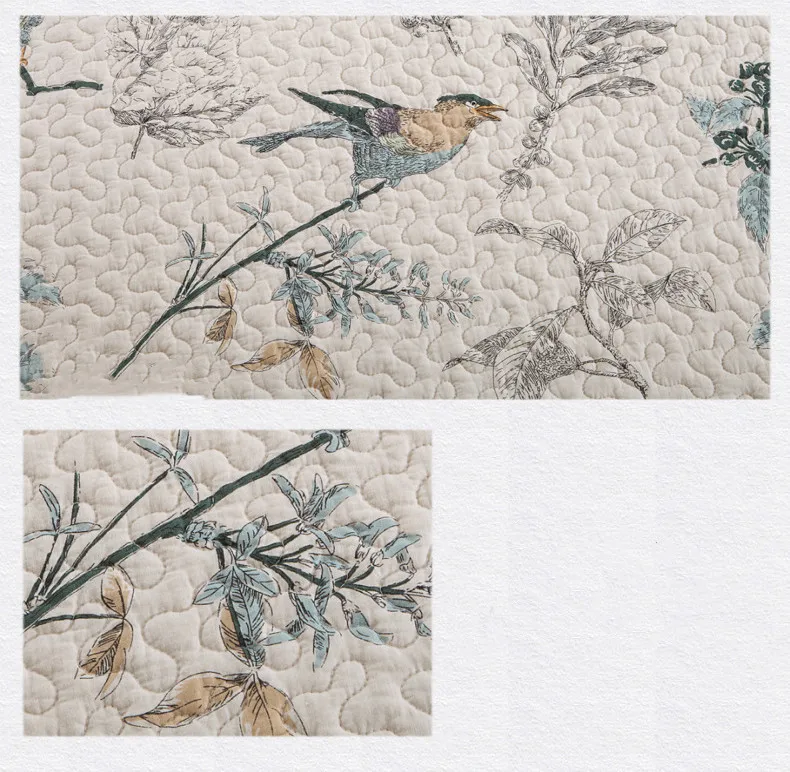 Высококачественные стеганые одеяла с принтом на заказ, хлопковые стеганые покрывала, комплект постельных принадлежностей из 100% хлопка