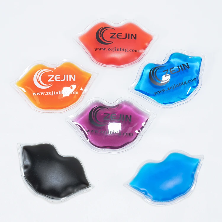 Small gift reusable hand warmer hot cold pack lip shape ice pack for summer winter
