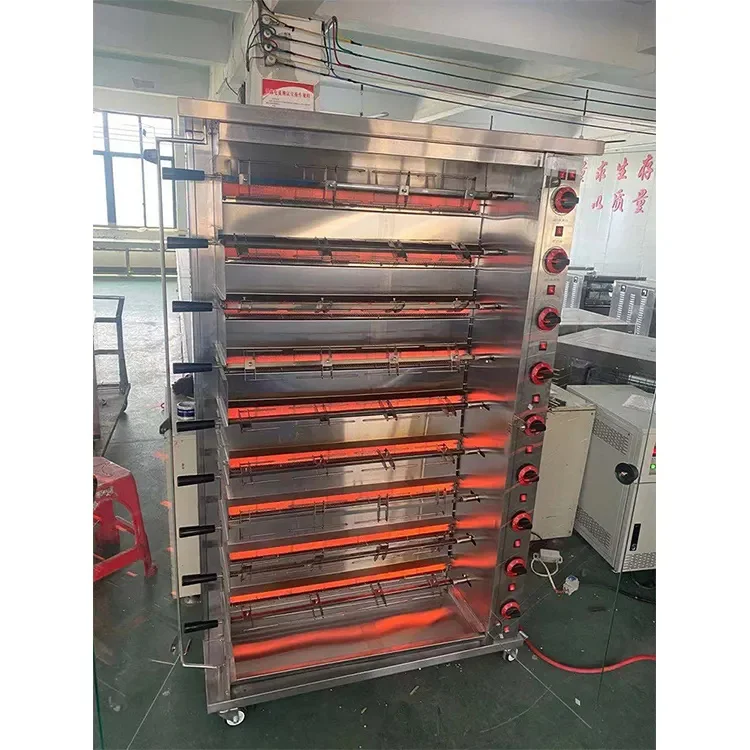 2024 New Supertise Commercial Stainless Steel Oven Gas Rotary Chicken Roaster Suitable  Restaurants chicken rotisserie