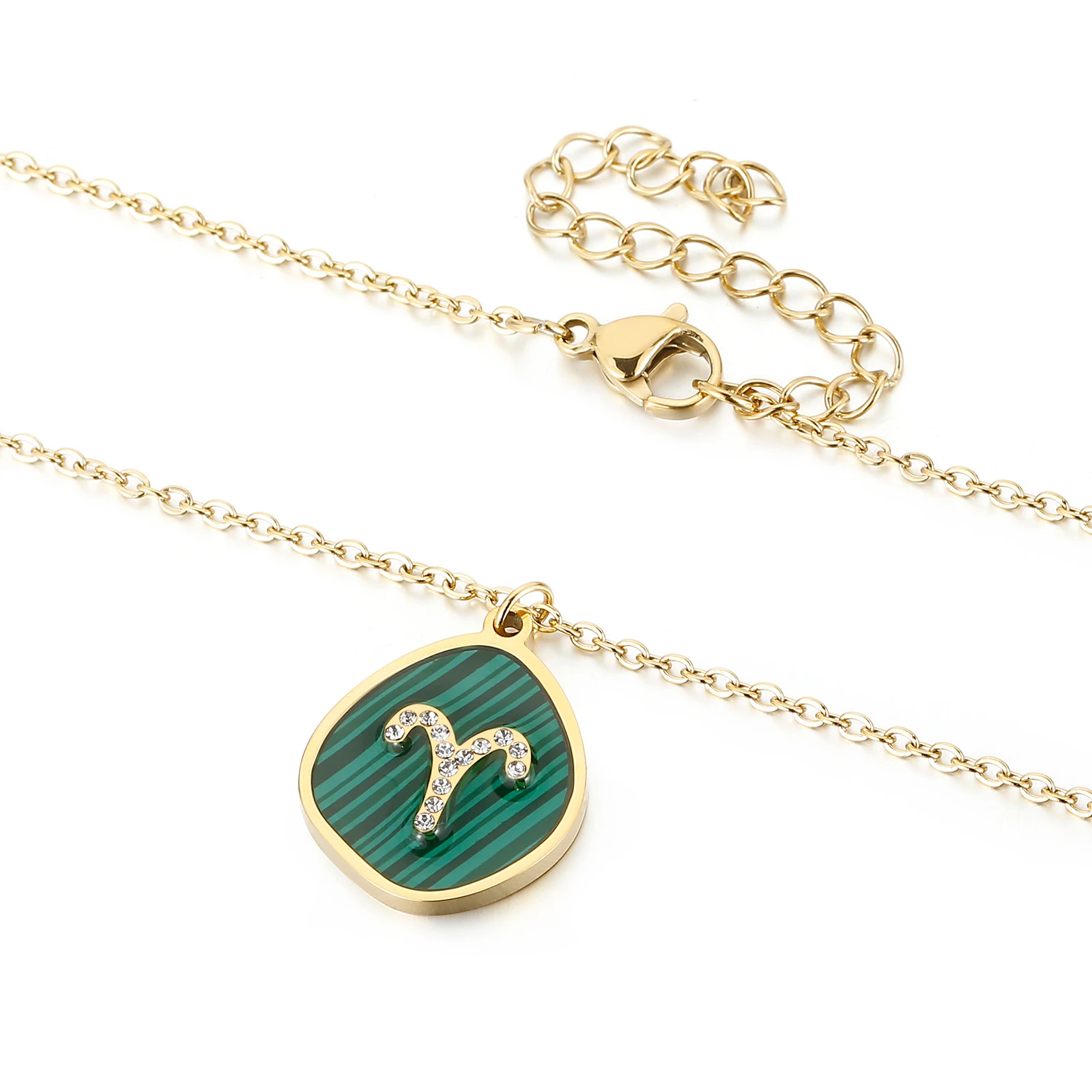 Ожерелье со знаками Зодиака из нержавеющей стали ожерелье звездой циркония