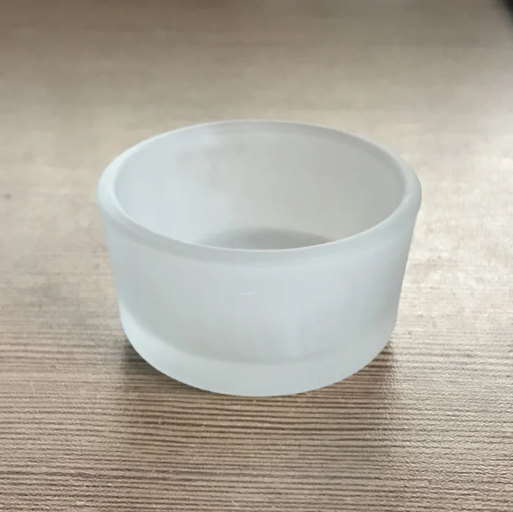 Round Glass Candle Jar Glass Tealight Holder