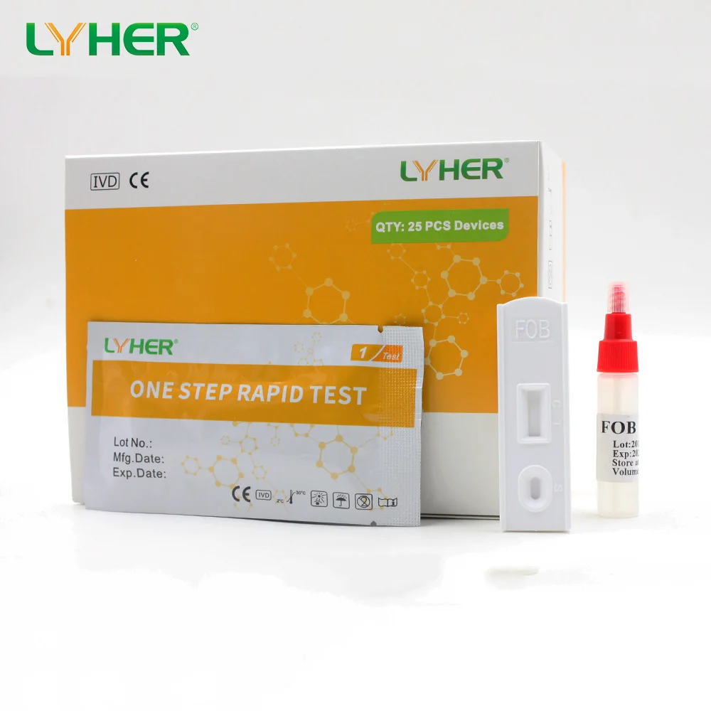 
Маркер опухоли, один шаг, ФОБ, набор для оккультистического анализа крови в фекальном стиле, Быстрая диагностика 