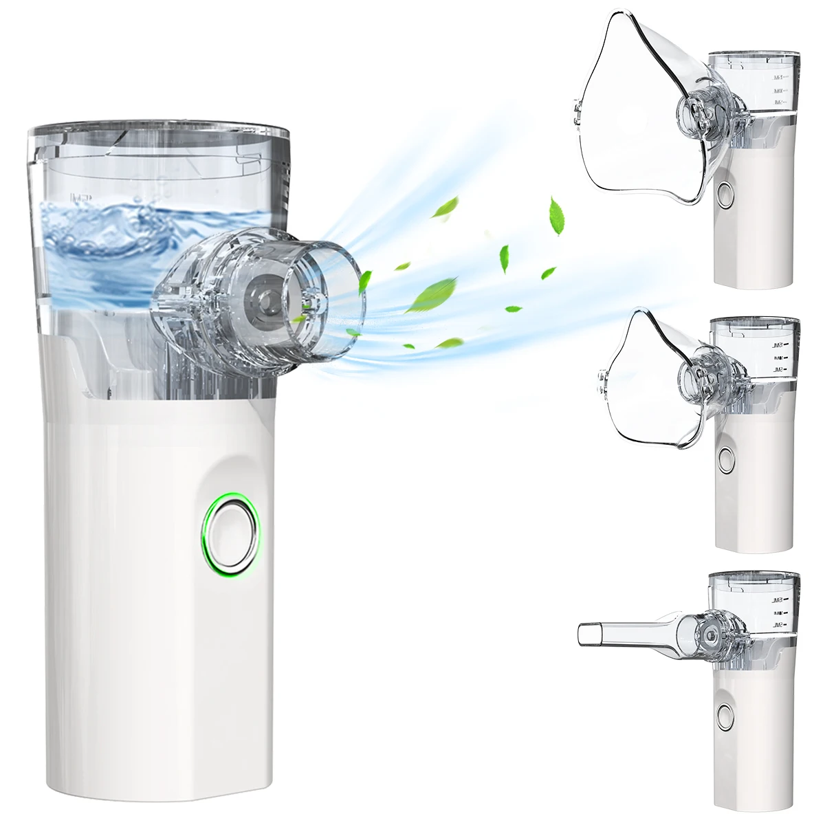 CE Kids New Mesh Nebulizer Large Capacity Quieter More Delicate Transparent Cup Battery/USB with Mouthpiece Adults Mask