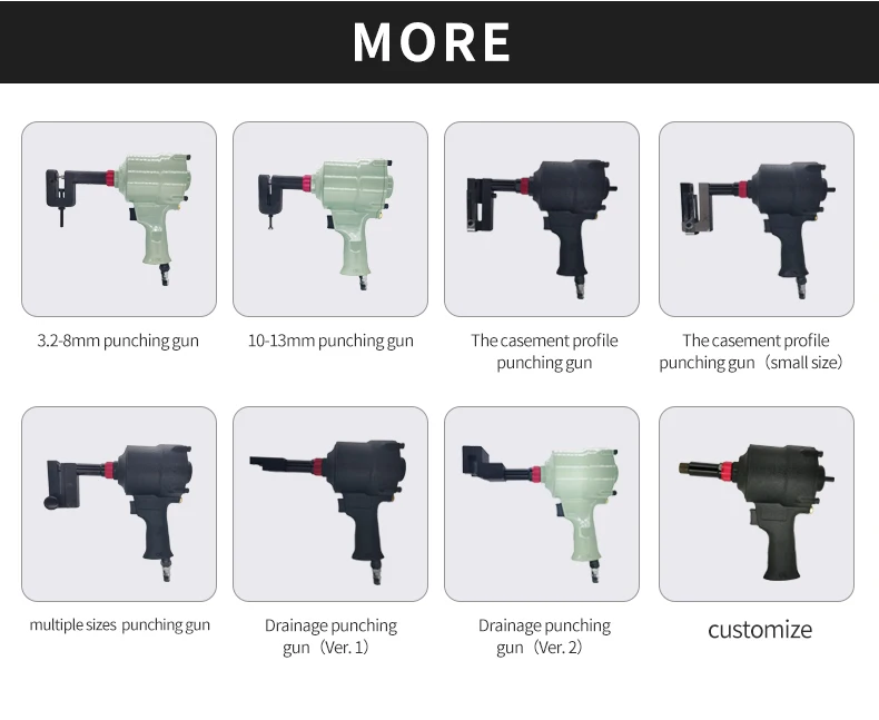 Industrial Air Hole Puncher Pneumatic Hole Opener Punch Flange Tool Deep Metal Hand Punching Gun Machine for Decoration