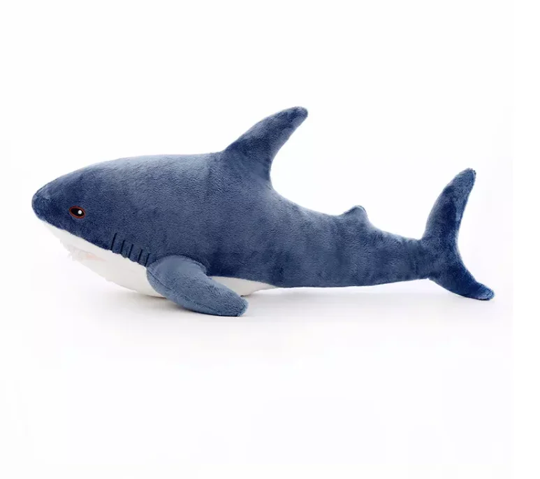 Hot sale personalized cute blue shark plush toy for children pillow shark plush stuffed toy