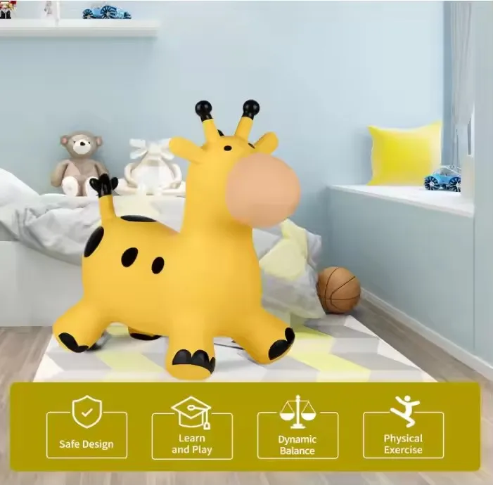 yuwei Hottest Rubber Toy High Quality Inflatable Toy Animal Hopper Kids Favorite Bouncy Horse Hopper With Color Box squishy toys