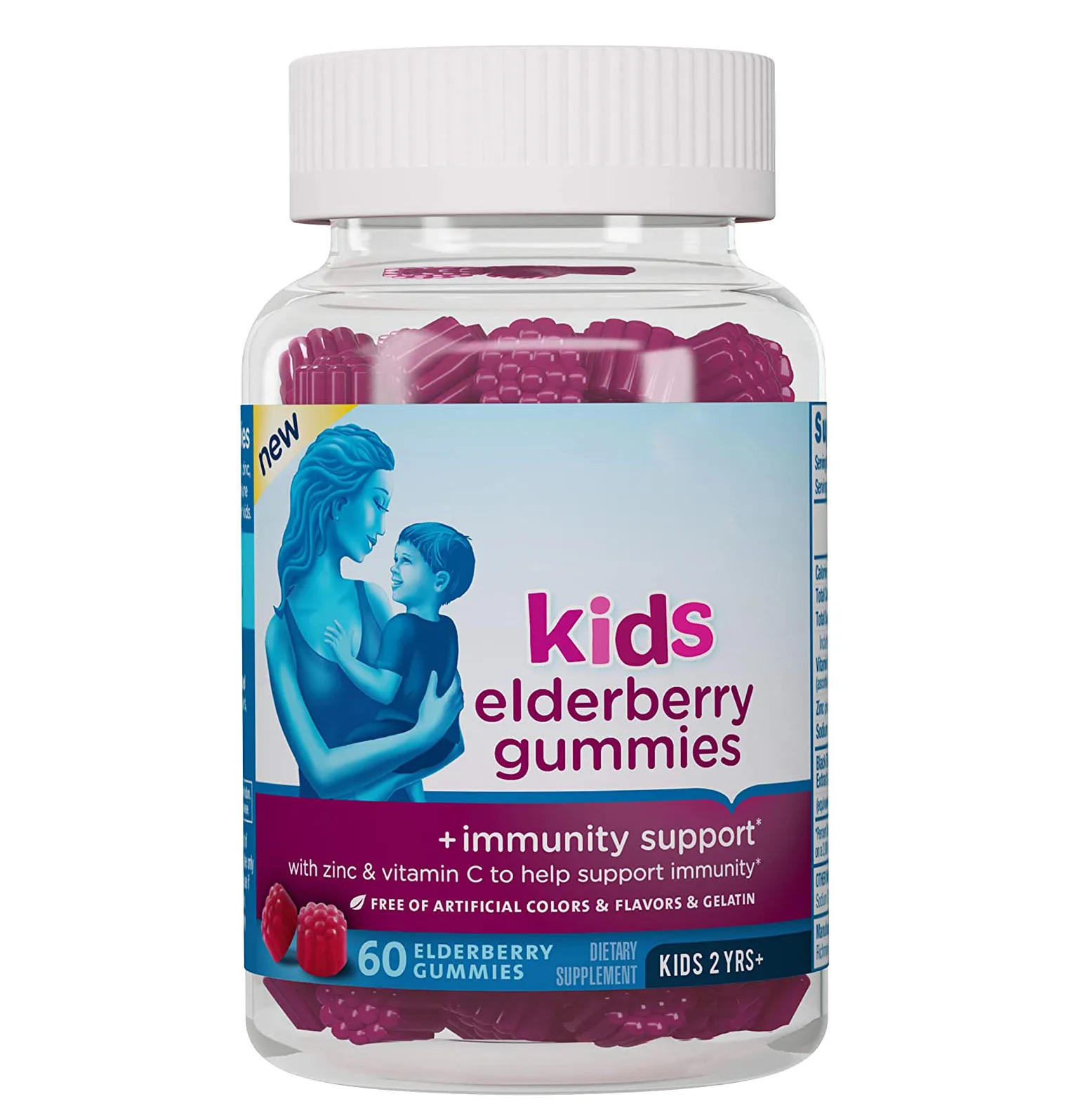 OEM Elderberry Gummies For Kids & Adults With Echinacea, Zinc And Vitamin C Sugar Free Elderberry Gummy