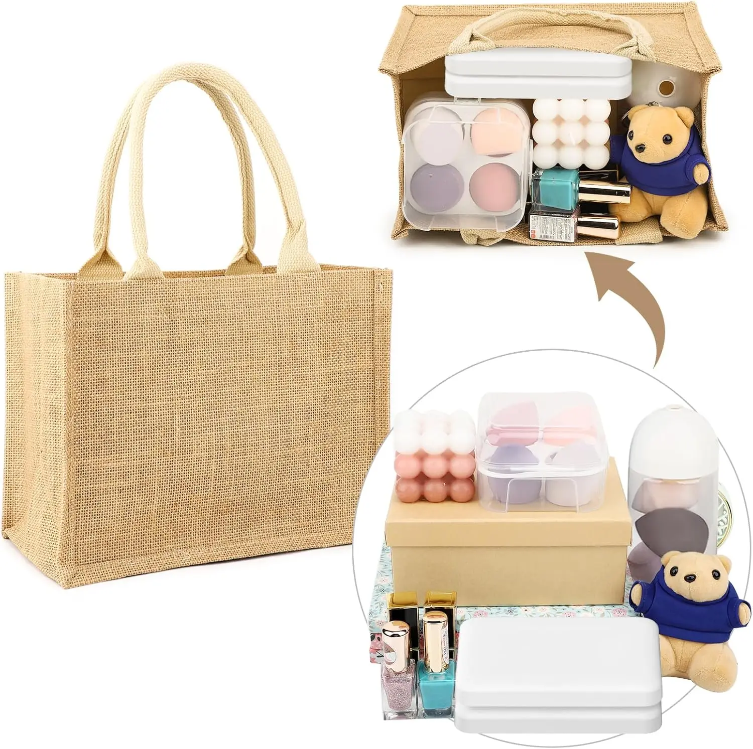 Custom Logo Shopping Picnic Tourism Beach Waterproof Women Large Capacity Canvas Tote Brand Jute Bag