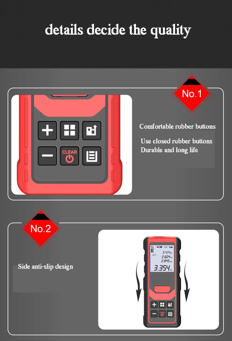 Handheld Classic Laser Measurement Rangefinder Silent Rangefinder Laser