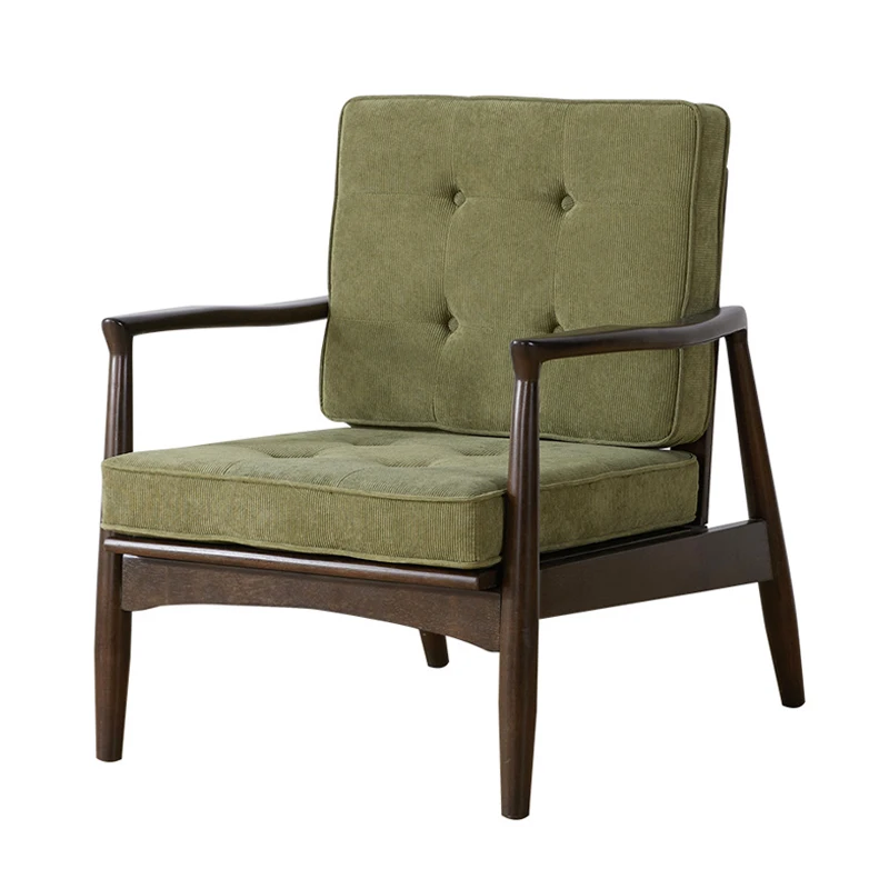 Xingsheng Solid wood single sofa chair household living room bedroom leisure chair