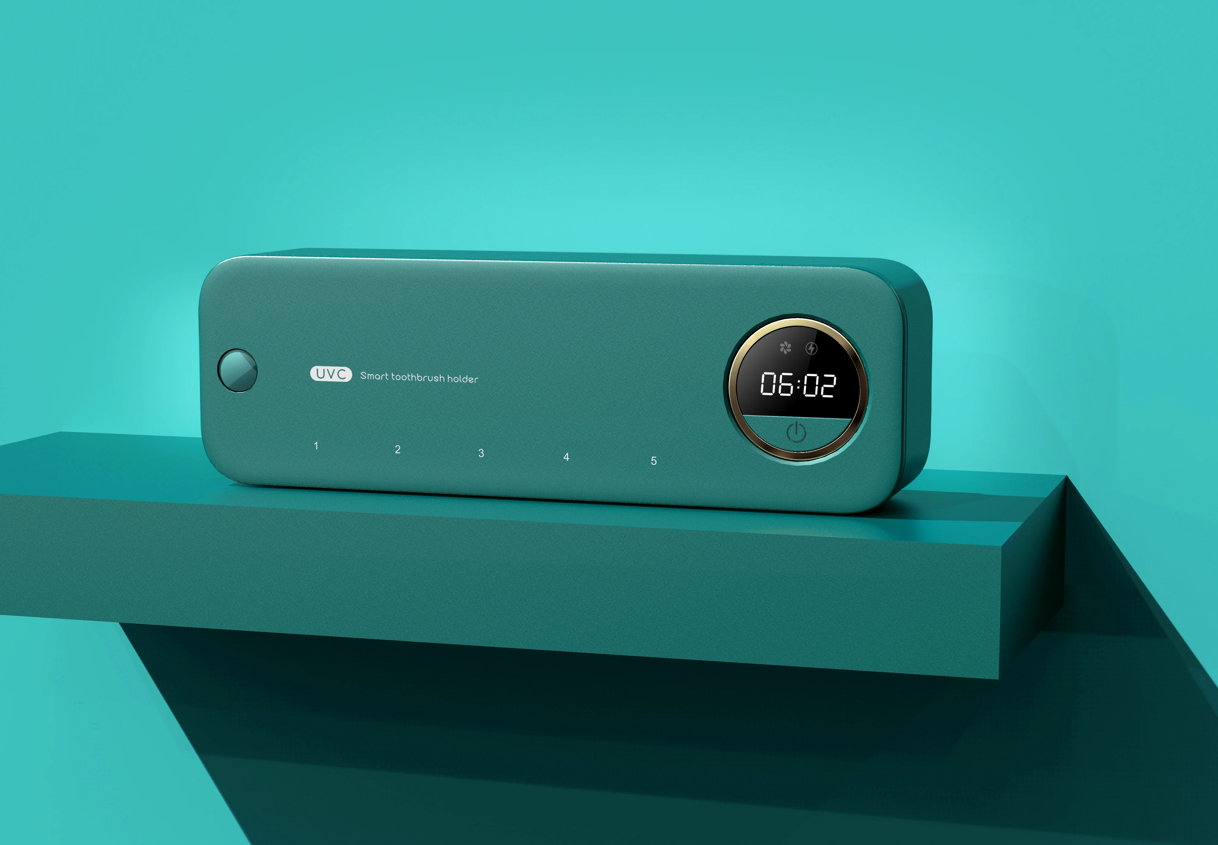 2024 Wall-Mounted ABS UVC LED Toothbrush Sanitizer Home Use Bathroom Accessory for Sterilization toothbrush holder