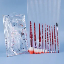 Free Sample Synthetic Hair OEM Professional Multicolor Crystal Quicksand Makeup Brush