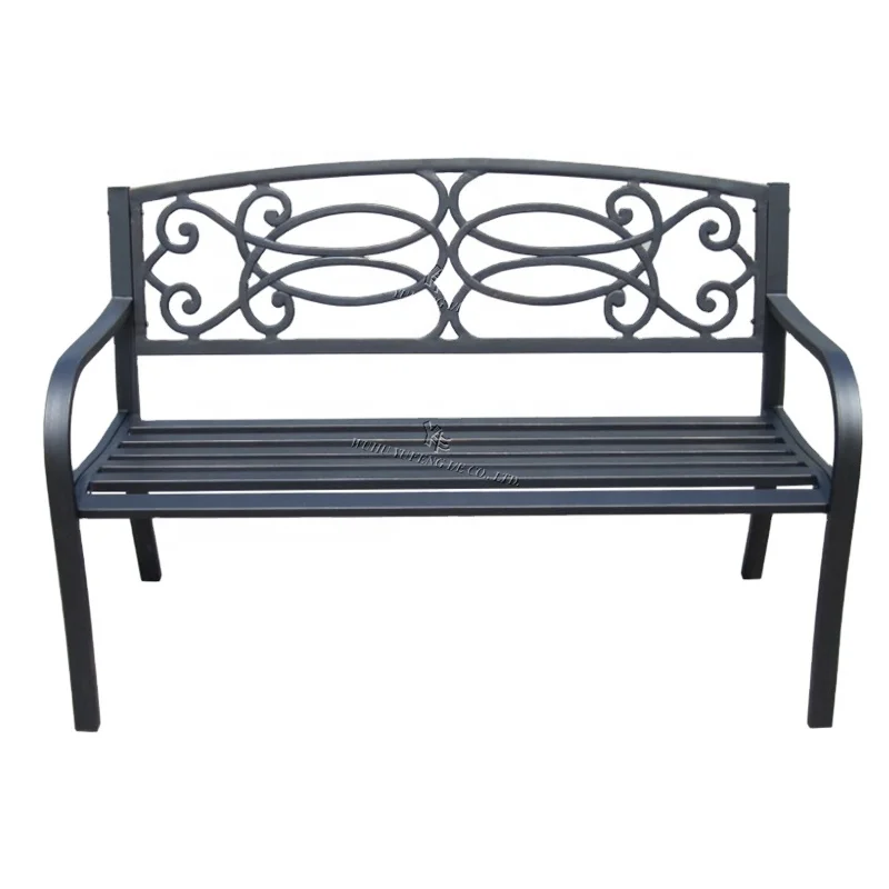 Outdoor furniture cheap iron bench for park and street