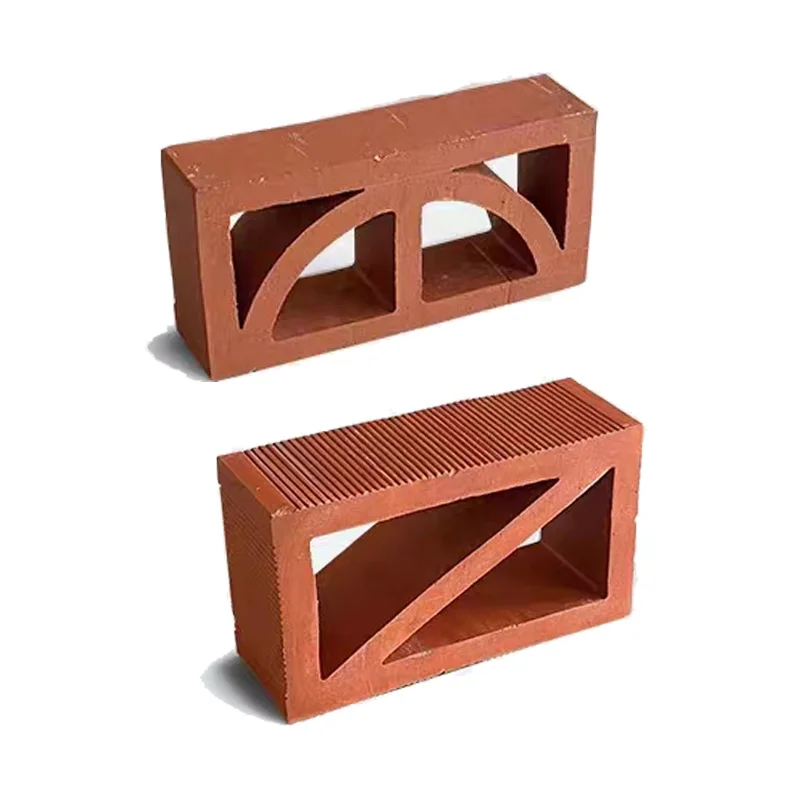 Wholesale price red hollow clay brick rectangular decorative blocks for garden wall