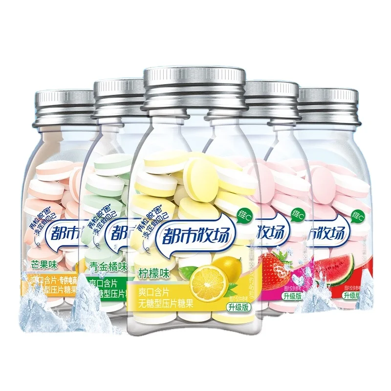 Low price high quality fruit flavored candy 38g confectionery snoep Sugar-free vitamin C refreshing lozenges