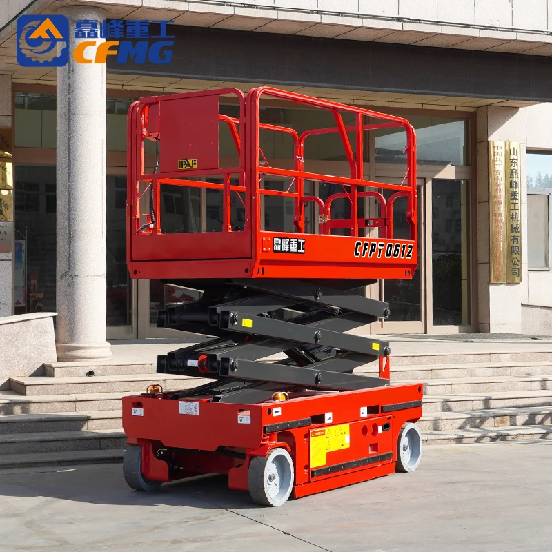 CFMG 6m 8m 10m 12m 14m Electric Scissor Sky Lift Mobile Hydraulic Scaffolding Scissor Lifts For Aerial Work