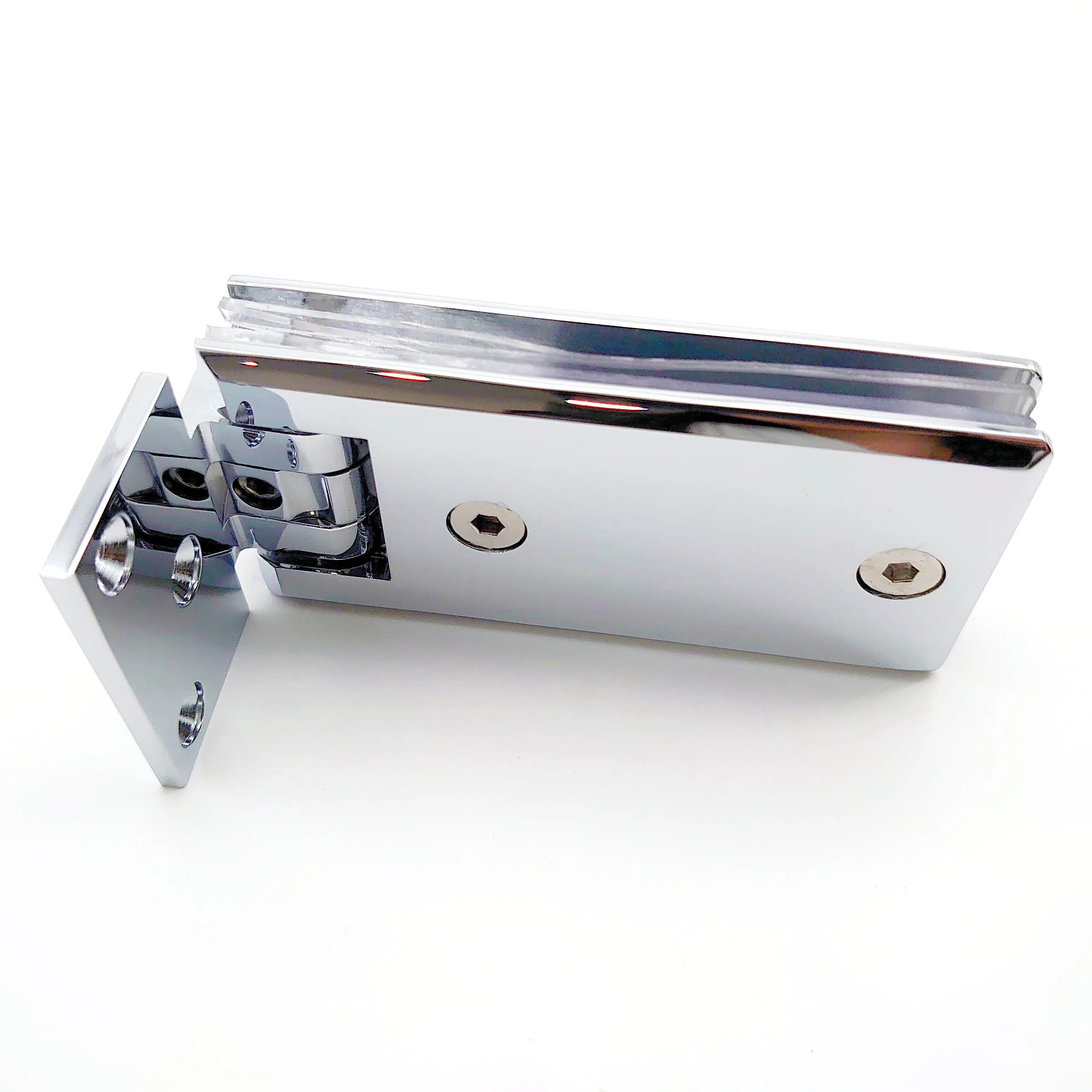 High Quality Stainless Steel Adjustable Glass to Wall Pivot Shower Clamp Glass Railing Clips Pivot Hinge Shower Door