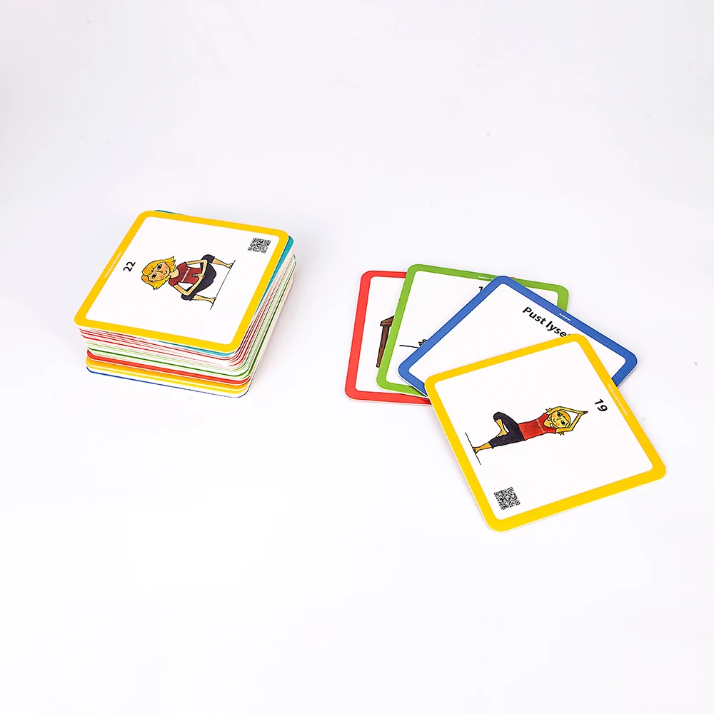 Custom Printing Physical Training Exercise Sports Souvenir Cards Yoga Card Game For Adults