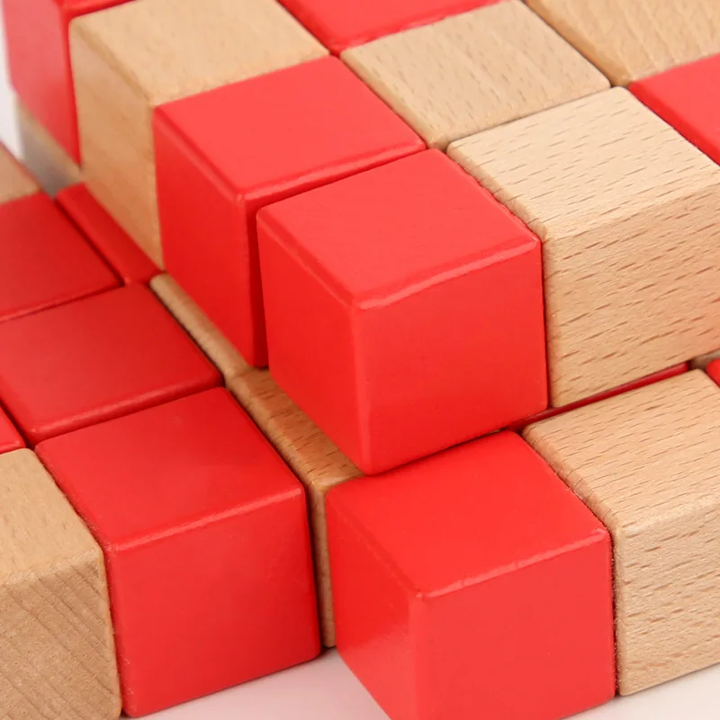 
Wooden two-color blocks children logical thinking training kindergarten children educational early development of assembled toys 