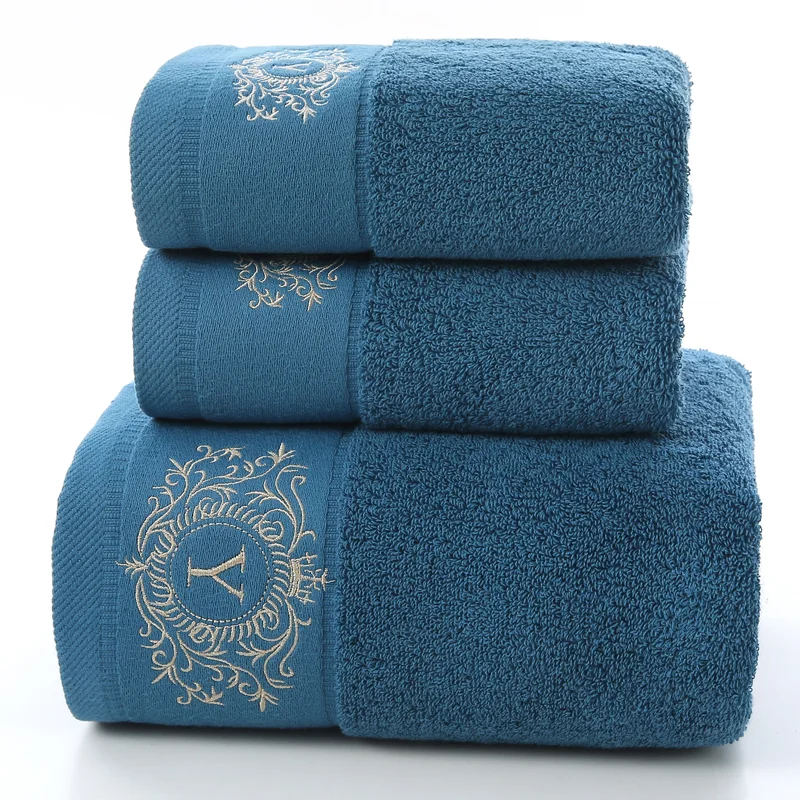5 star hotel towels white custom logo bathroom linen 100% cotton face hand bath hotel towel set