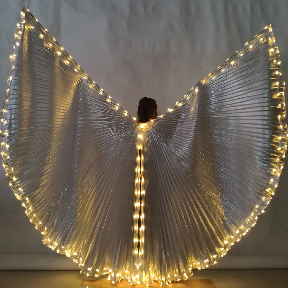 720 Degree Large Wings with Led light  for Belly Dance Club Performance