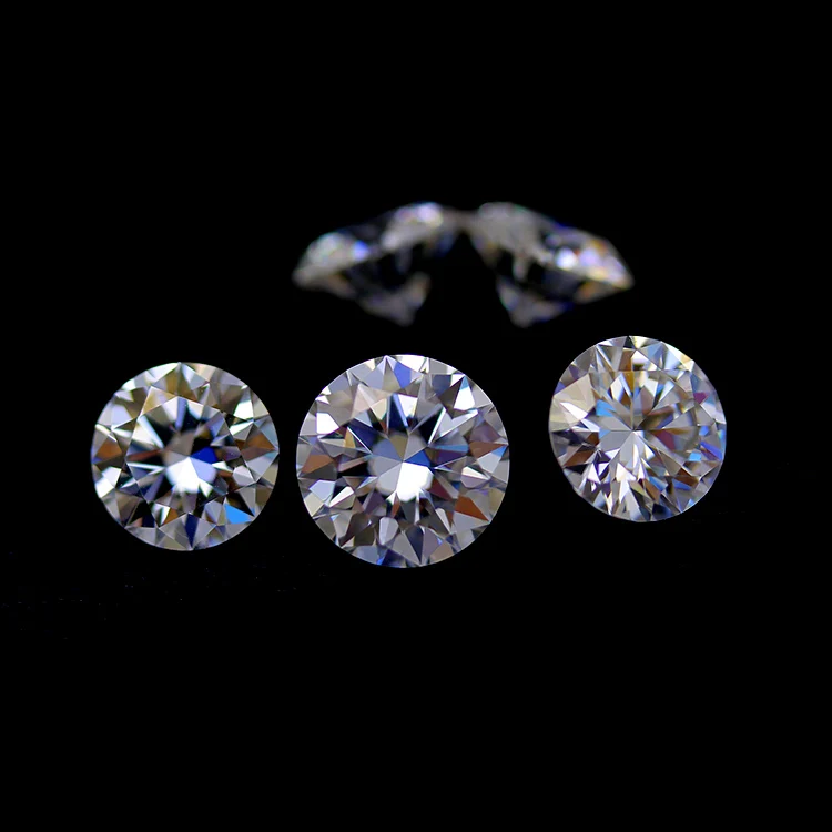 GIA Certificated 9MM 2.5CT Round Hearts & Arrows Cut 6A Excellent Quality White Clear Loose Moissanite Diamond Stones