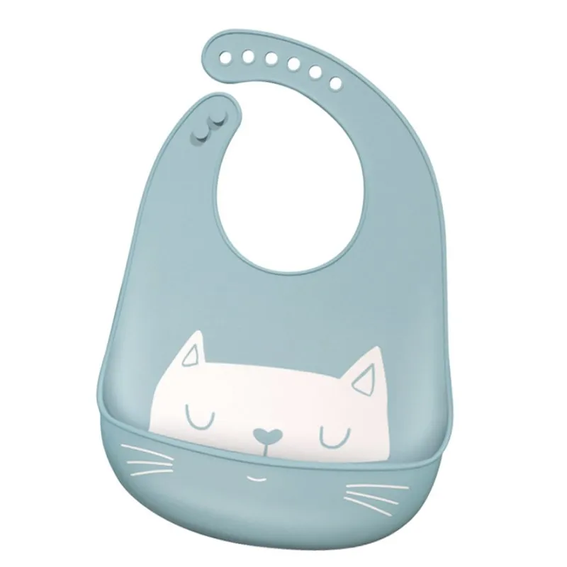 
BPA Free Soft Waterproof Silicone Baby Bib with Food Catcher Baby Silicone Bibs 