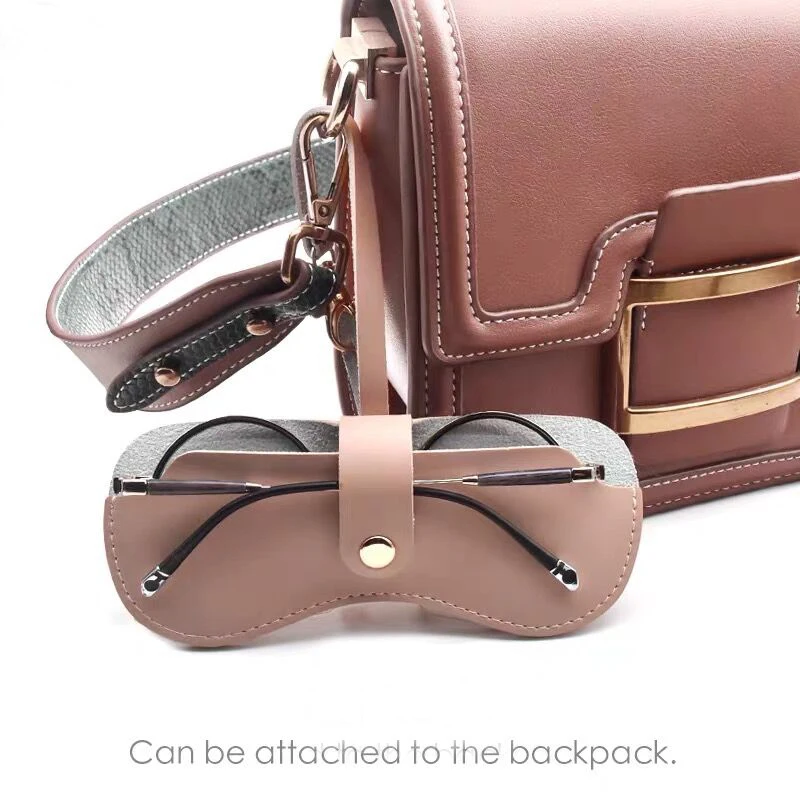 Factory Glasses Packaging Eyeglass Clip Cover Holder Eyewear Case Sunglass Box Soft Leather Glasses Case Sunglasses Packaging