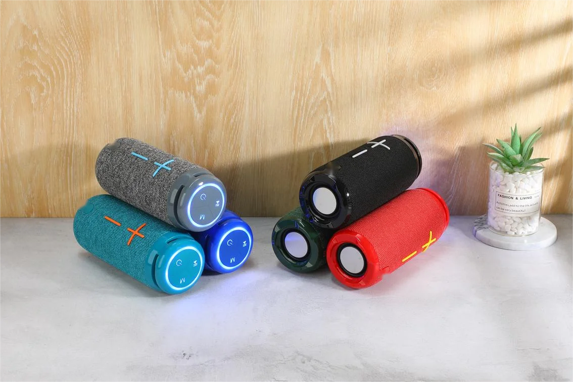 Wireless Bluetooth Speakers For Smart Phone Fabric Portable Gift Set Stereo led bluetooth speaker with woofer