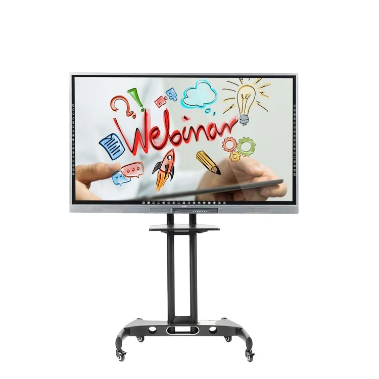 
75 Inch Multi-Point Tou-ch OLED Monitor IR Interactive Whiteboard Wireless Connect for Remote Meeting 