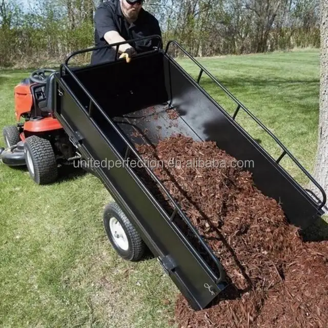 2023 HOT sale free sample heavy duty dump cart gardening cart ATV Quad tractor trailer buy garden trailer heavy load