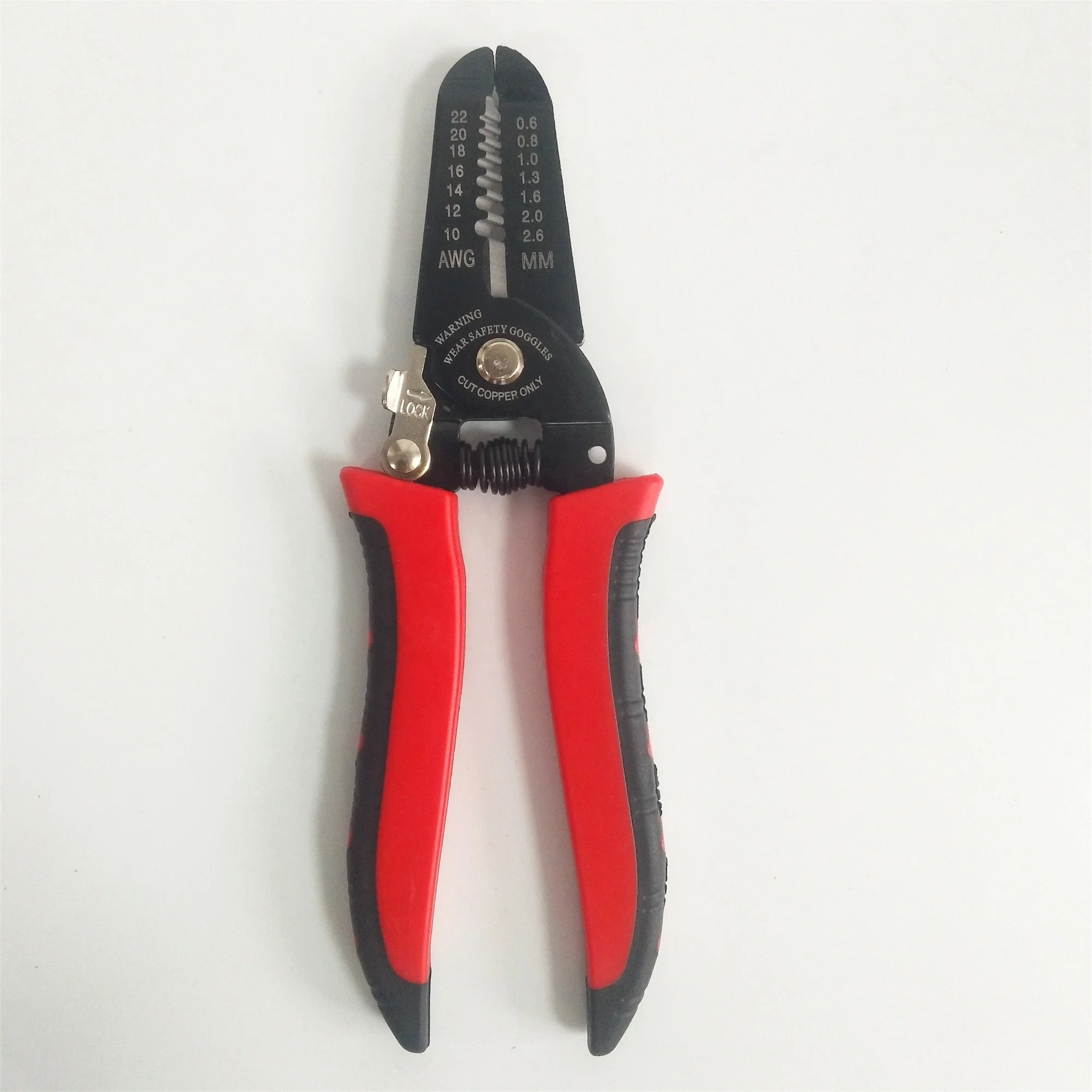 Hand Wire Stripper Cutter Pliers Tool with Non-slip Handle 7 Inch Length Multi-functional For 22- 10 AWG Cable Stripping