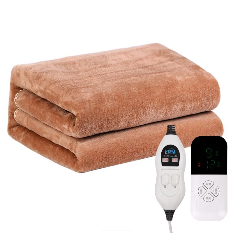 custom luxury designer thermal soft sleep warming winter coral fleece throw Heated heating electric Blanket