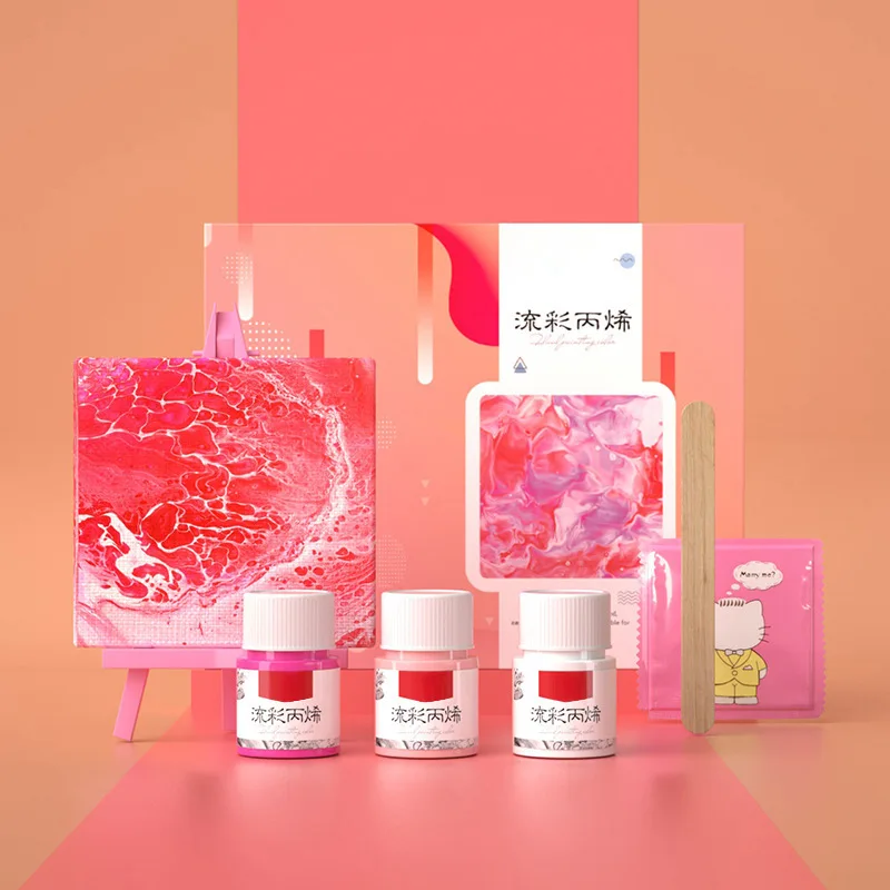 Wholesale Creative DIY Handmade 60ml Bottle Color Painting Acrylic Artist Fluid Paint